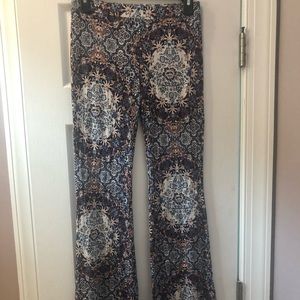 Multi-colored comfy fit flare pants